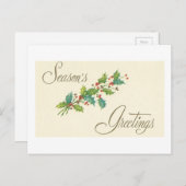 Vintage Karte "Frohe Festtage" (Vorne/Hinten)