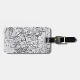 Vintage Karte für Dänemark und Schweden Gepäckanhänger