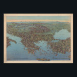 Vintage Karte für den Balkan und den Mittelmeerrau Poster<br><div class="desc">Dies ist eine Vintage Karte der Balkanstaaten,  die 1918 erstellt wurde.</div>