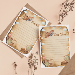 Vintage Karte für die Flugzeitkapsel