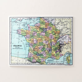 Vintage Karte für Frankreich Puzzle