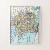 Vintage Karte für Frankreich Puzzle (Vertikal)