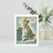 Vintage Karte für Großbritannien (Stehend Vorderseite)