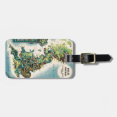 Vintage Karte für Großbritannien Gepäckanhänger (Vorderseite horizontal)