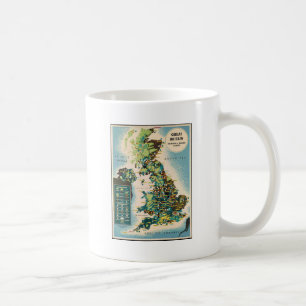 Vintage Karte für Großbritannien Kaffeetasse