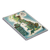 Vintage Karte für Großbritannien Notizblock (Rechte Seite)