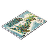 Vintage Karte für Großbritannien Notizblock (Linke Seite)