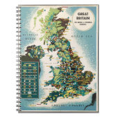Vintage Karte für Großbritannien Notizblock (Vorderseite)