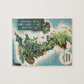 Vintage Karte für Großbritannien Puzzle (Horizontal)