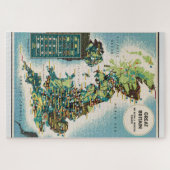 Vintage Karte für Großbritannien Puzzle (Horizontal)