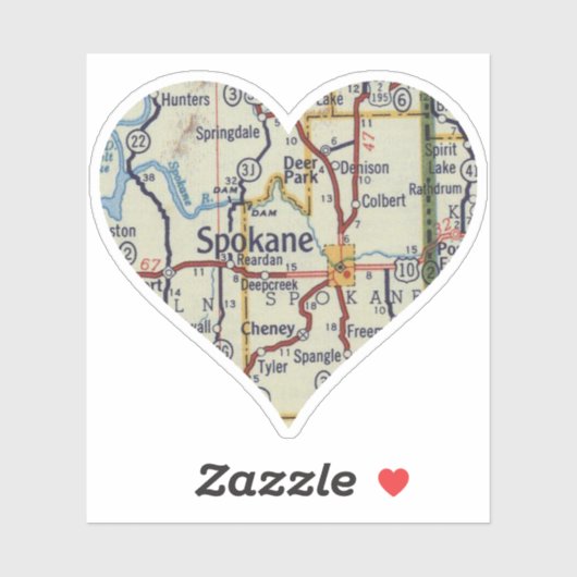 Vintage Karte für Herzspötchen Aufkleber (Blatt)