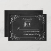 Vintage Karte für Hochzeitskartons (Vorne/Hinten)