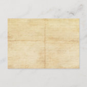 Vintage Karte für Hochzeitsreisen (Rückseite)