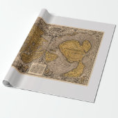 Vintage Karte gedruckt Geschenkpapier (Ungerollt)