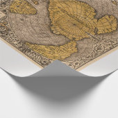 Vintage Karte gedruckt Geschenkpapier (Ecke)