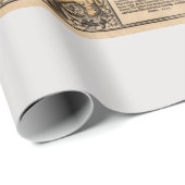 Vintage Karte gedruckt Geschenkpapier (Rolleneckpunkt)