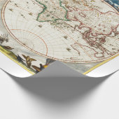 Vintage Karte gedruckt Geschenkpapier (Ecke)