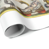 Vintage Karte gedruckt Geschenkpapier (Rolleneckpunkt)