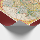 Vintage Karte gedruckt Geschenkpapier (Ecke)