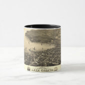 Vintage Karte Genfersees Tasse (Zentrum)