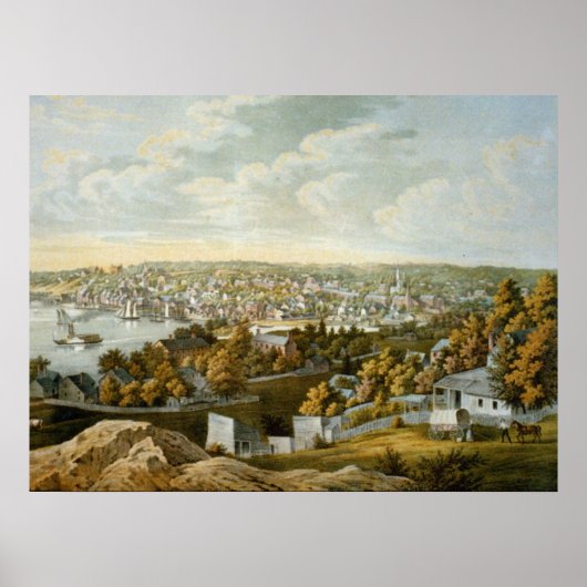 Vintage Karte Georgetown (1855) Poster (Vorne)