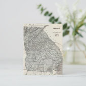 Vintage Karte Georgiens (1845) (Stehend Vorderseite)