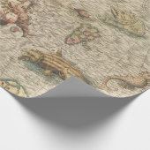 Vintage Karte Geschenkpapier (Ecke)