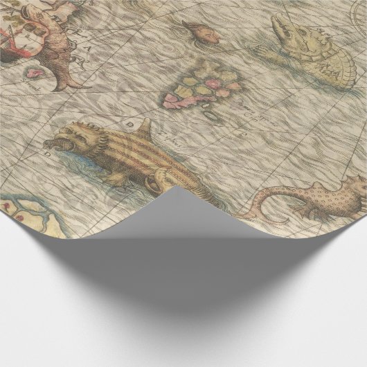 Vintage Karte Geschenkpapier (Ecke)