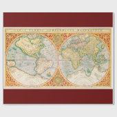 Vintage Karte Geschenkpapier (Flach)