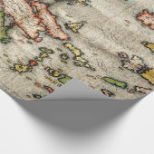 Vintage Karte Griechenlands (1596) Geschenkpapier (Ecke)