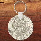 Vintage Karte Griechenlands (1794) Schlüsselanhänger (Vorderseite)