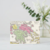 Vintage Karte Griechenlands (1853) (Stehend Vorderseite)