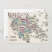 Vintage Karte Griechenlands (1855) (Vorne/Hinten)