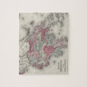 Vintage Karte Griechenlands (1865) Puzzle (Vertikal)
