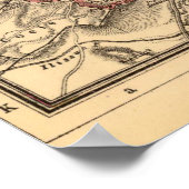 Vintage Karte Griechenlands (1903) Poster (Ecke)