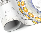 Vintage Karte Grunge Tentacles Geschenkpapier (Rolleneckpunkt)