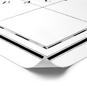 Vintage Karte Guatemalas (1902) BW Poster (Ecke)