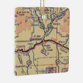 Vintage Karte Gunnison Keramikornament (Rechts)