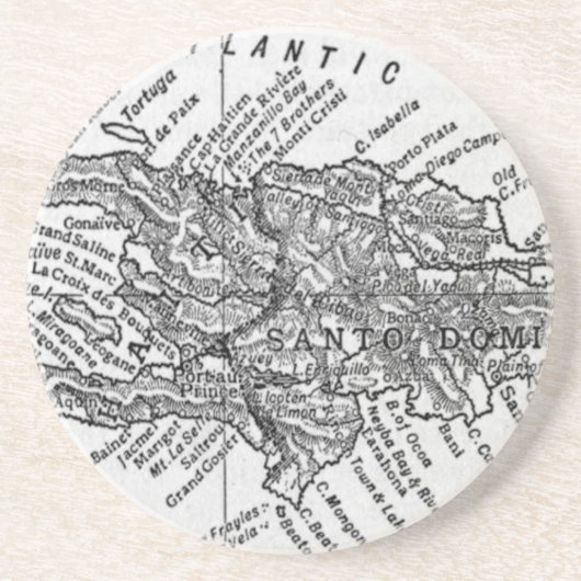 Vintage Karte Haitis (1911) Untersetzer (Vorne)