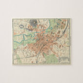 Vintage Karte Hannover Deutschland (1895) Puzzle (Horizontal)