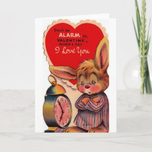 Vintage Karte Häschenvalentines Tages