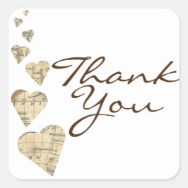 Vintage Karte Herzbegünstige Sticker