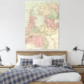 Vintage Karte Hollands (1873) Leinwanddruck (Insitu (Schlafzimmer))