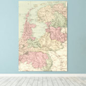 Vintage Karte Hollands (1873) Leinwanddruck (Insitu (Holzboden))