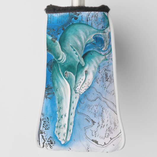 Vintage Karte Humpback Golf Headcover (Rotieren 90)