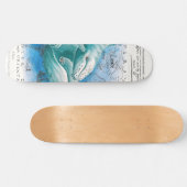 Vintage Karte Humpback Skateboard (Horizontal)