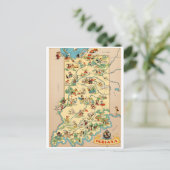 Vintage Karte Indiana (Stehend Vorderseite)