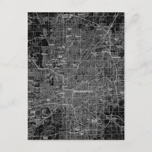 Vintage Karte Indianapolis (Vorderseite)