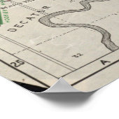 Vintage Karte Indianapolis Indiana (1921) Poster (Ecke)