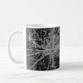 Vintage Karte Indianapolis Kaffeetasse